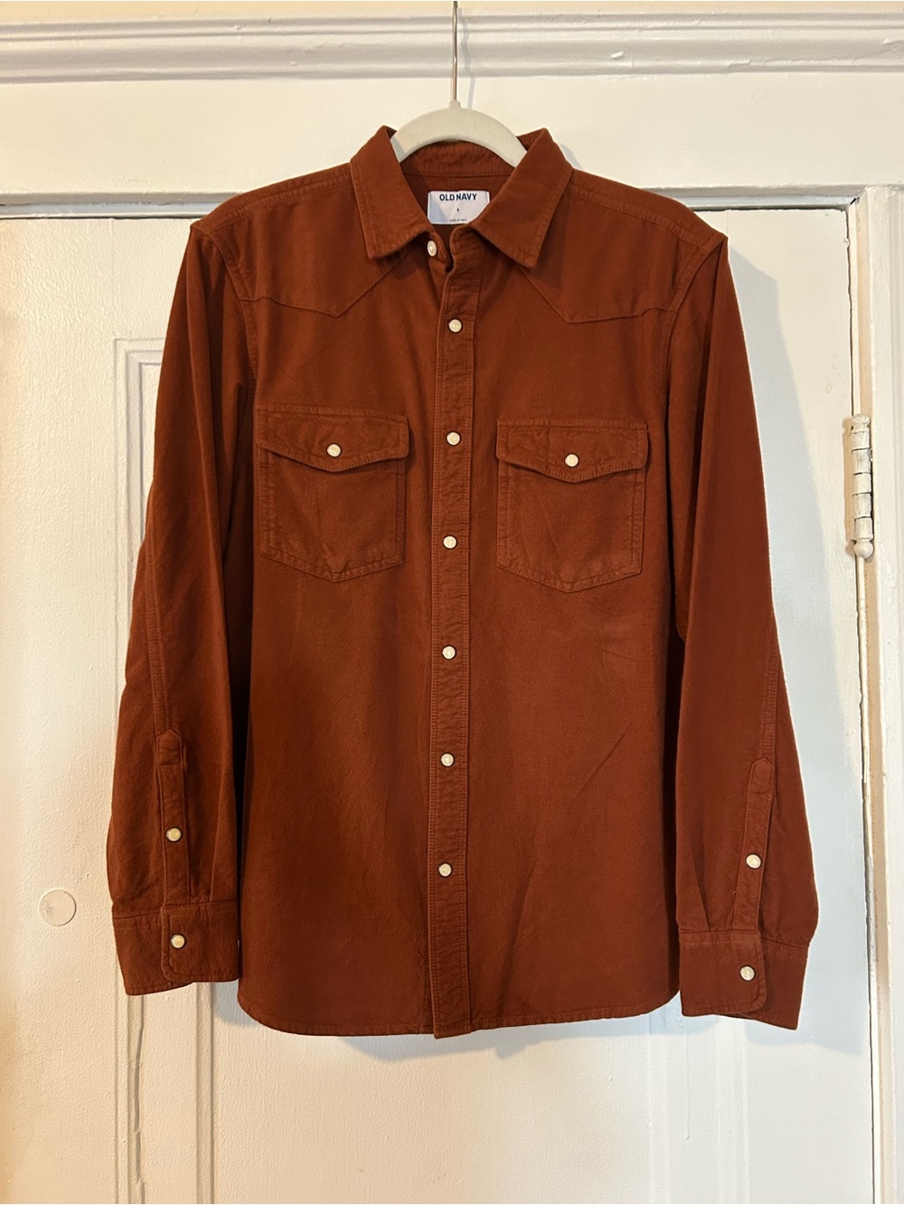 Men's Rust Brown Western Shirt Jacket